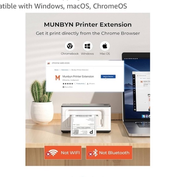 MUNBYN Thermal Shipping Label Printer - Picture 2 of 2
